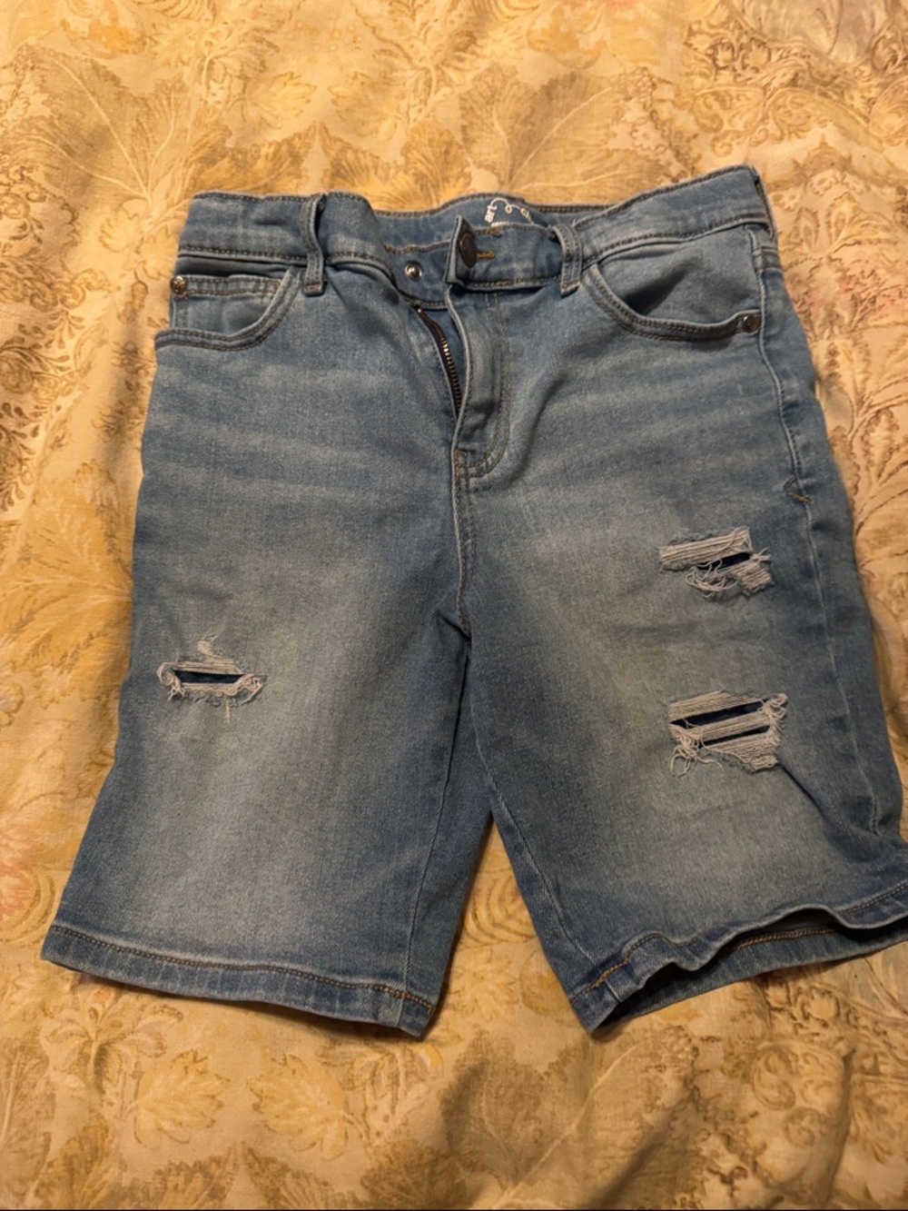 art class Light Blue Distressed Denim Shorts